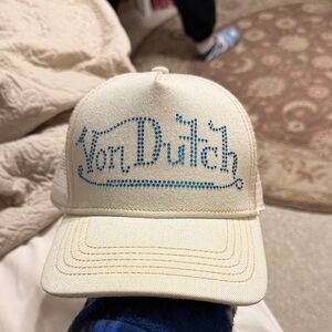 Von Dutch Beige and Blue Hat